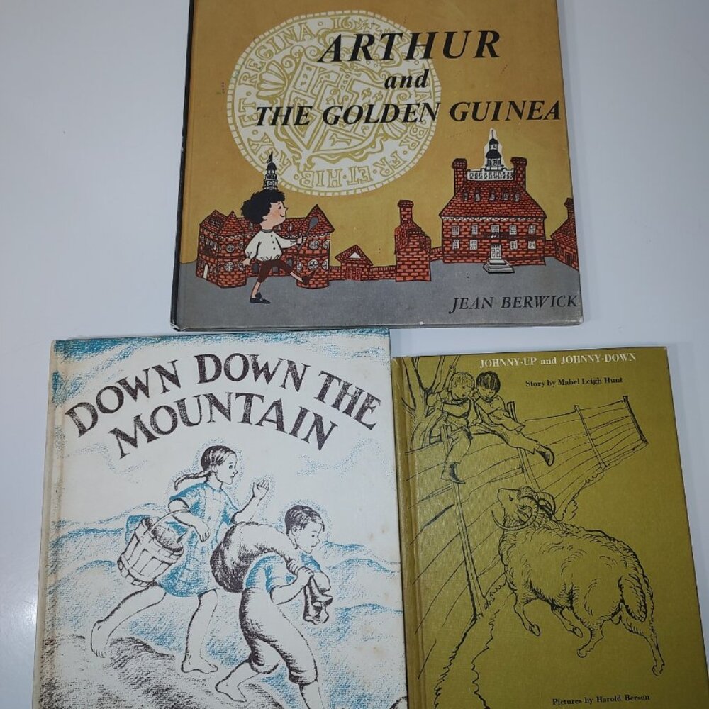 3 Vtg.Kid's Books: Down The Moutain/Johnny-Up and Down/Arthur Golden Guinea-Fair
